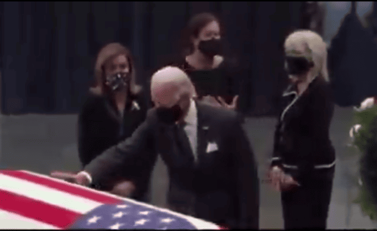 WATCH: Joe Biden pays his respects to John Lewis.