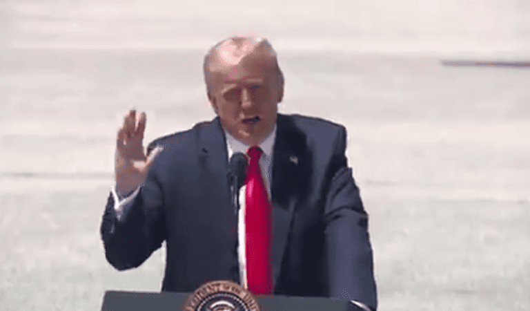 Trump claims Biden is “against God” and will “hurt the bible.”