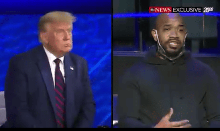 Black voter asked Donald Trump if he is aware of how “tone-deaf” MAGA slogan comes off to African Americans.
