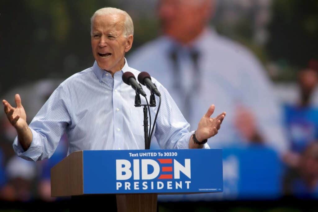 Biden campaign selling 'I paid more in taxes than Donald Trump' sticker.