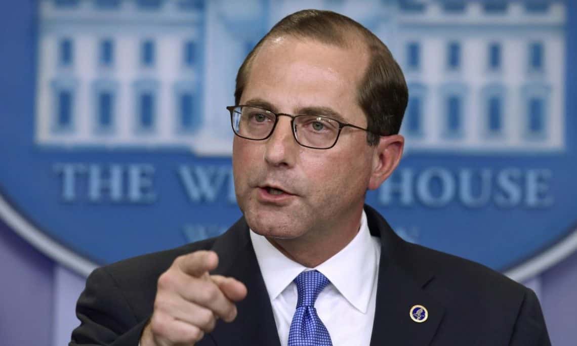 A member of Alex Azar's security detail tests positive for coronavirus.