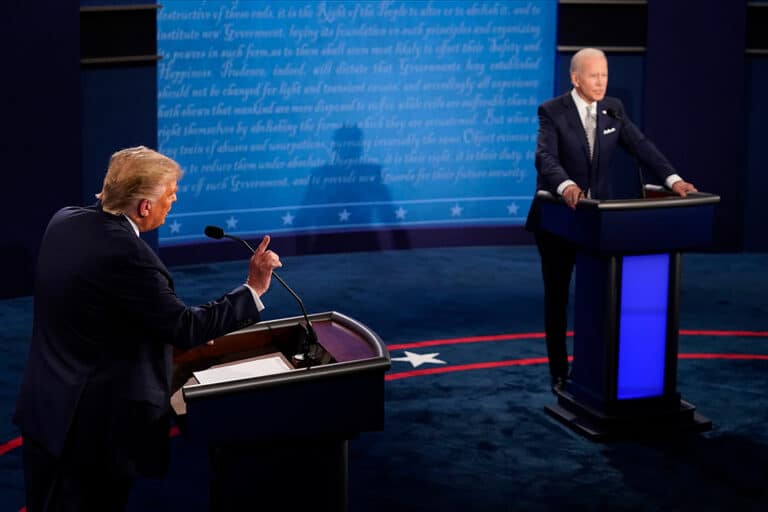 Microphones will be muted during parts of Thursday’s presidential debate.