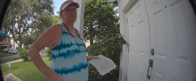 Neighborhood Karen threatens to sue her neighbor for displaying Biden signs.