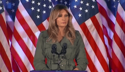 Melania Trump says Democrats are setting a bad for our children.