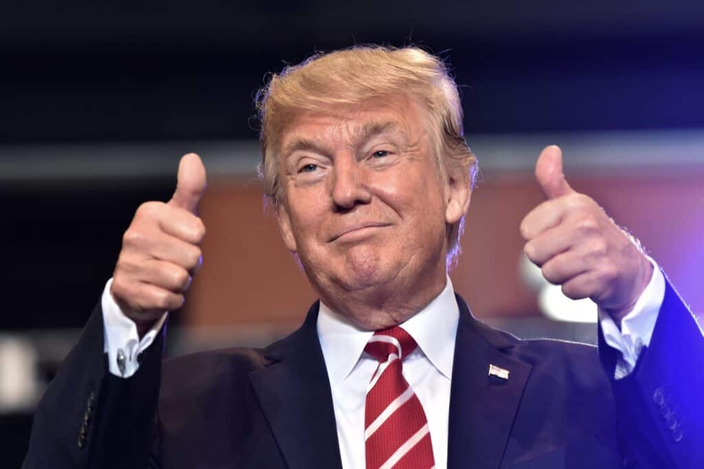 Trump tweets photo of an empty binder showing his 'accomplishments' on healthcare.
