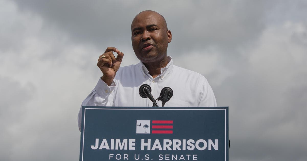 Jaime Harrison slams Lindsey Graham for joking about the "good old days of segregation"