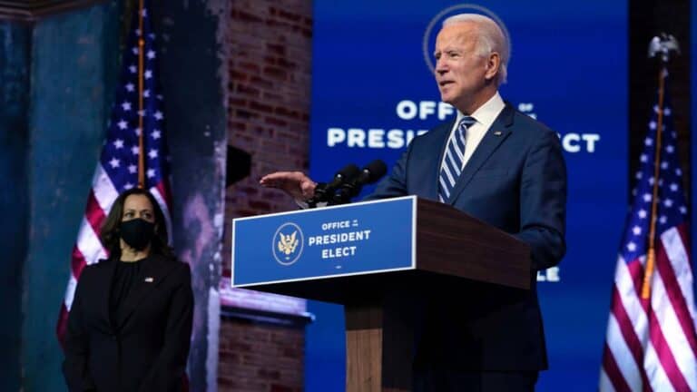 President-elect Joe Biden says Trump’s failure to concede is an “embarrassment.”