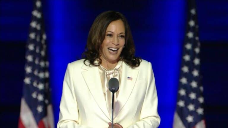 Vice-President elect Sen. Kamala Harris: “While I may be the first woman in this office, I will not be the last.”
