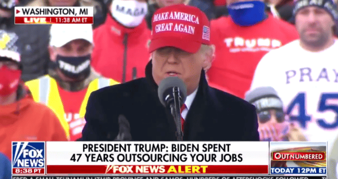 Donald Trump claims his supporters were "protecting" the Biden/Harris campaign bus in Texas.