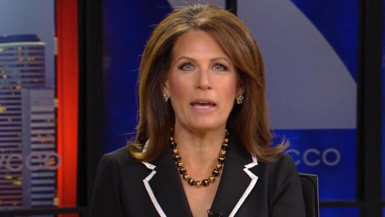 Michele Bachmann is asking God to “take his iron rod” and smash the delusion that Joe Biden is our President.