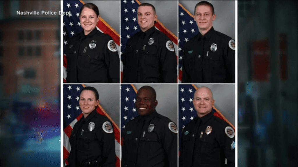 These are the six Nashville cops who evacuated residents before the explosion in Nashville.