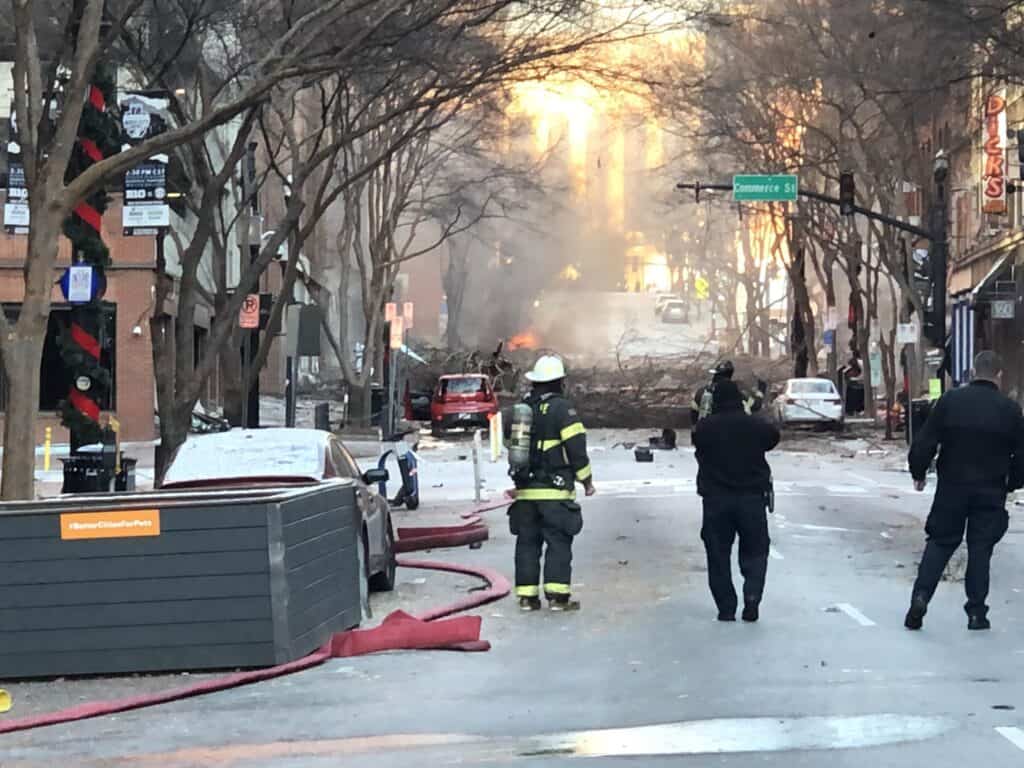 Massive explosion in downtown Nashville that injured three, may have been an “intentional act”, Police say.