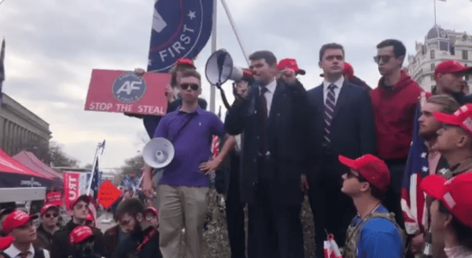 MAGA supporters chant "destroy the GOP", boo 'RINO' Georgia Senate candidates at rally.