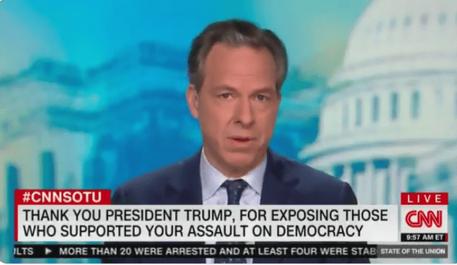 Jake Tapper thanks Donald Trump for exposing elected Republican Party officials.