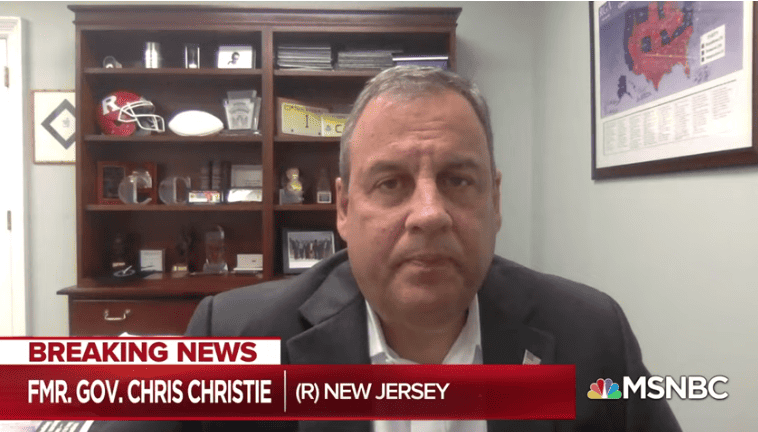 MSNBC's Nicolle Wallace to Chris Christie: "Are you simply making a political calculation that you can clean the Trump stink off you" before 2024.