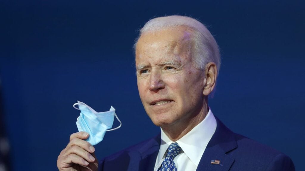 Biden says he will ask Americans to wear a mask for his first 100 days.