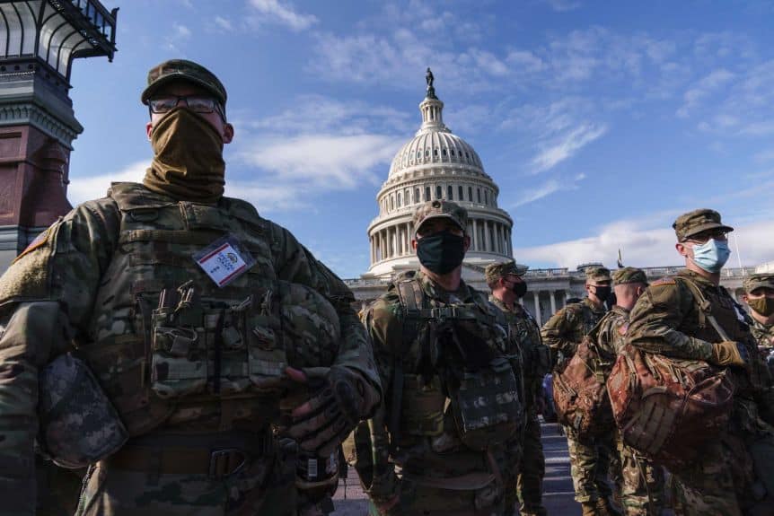 2 National Guard troops removed from inauguration duty due to ties to right wing groups.