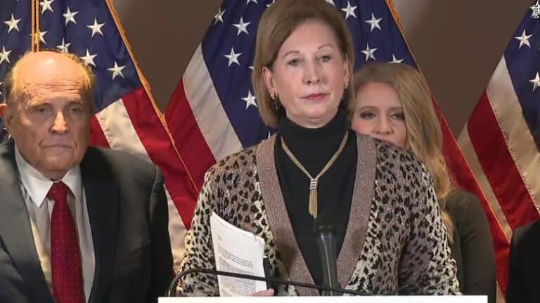 Trump claims Sidney Powell was 'never' his attorney after her guilty plea in Georgia election case.