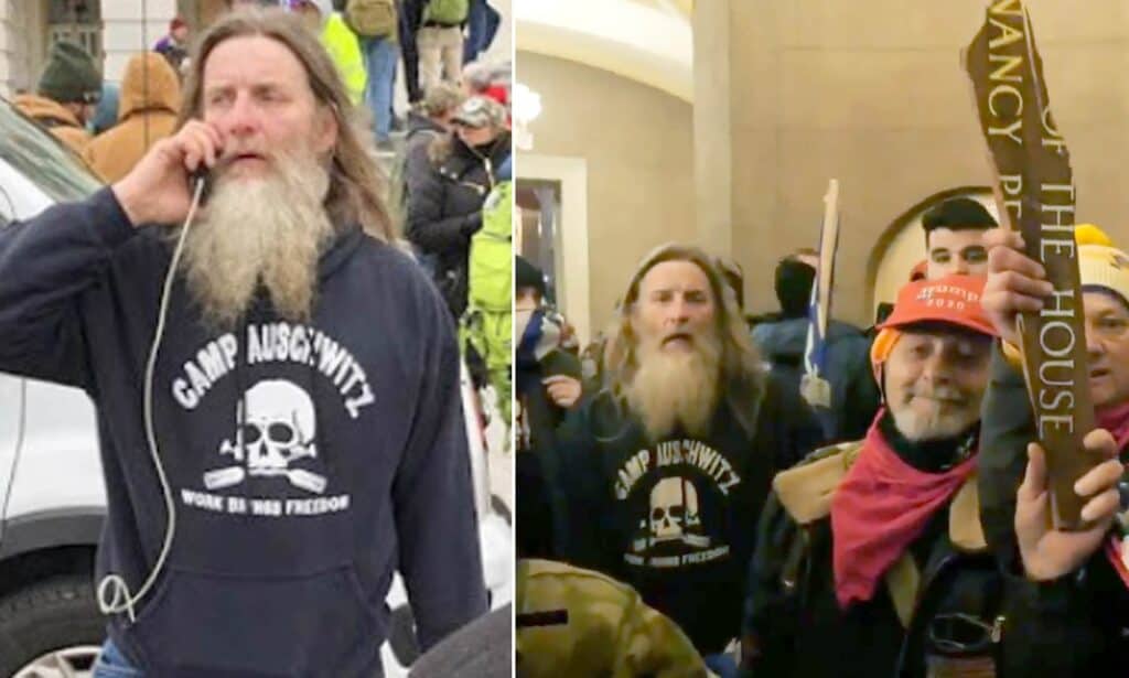 Pro-Trump rioter who wore 'Camp Auschwitz' shirt arrested.