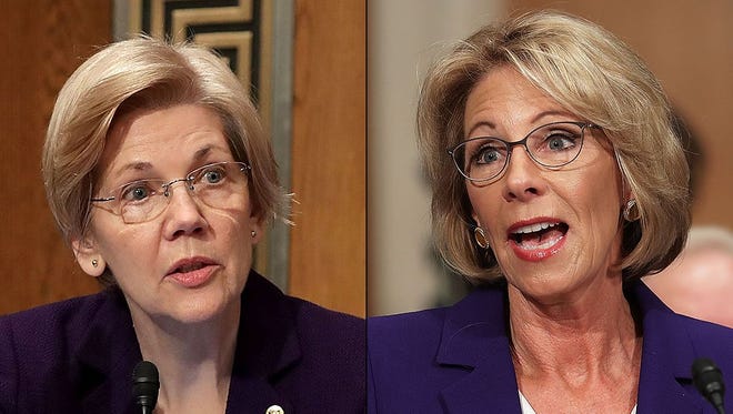 Sen. Elizabeth Warren responds to Betsy DeVos' resignation: "Good Riddance"