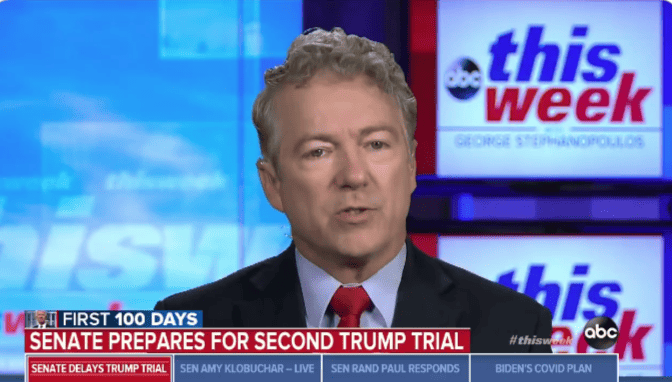 Rand Paul continues to spread election fraud lies that led to Capitol riot, refuse to say the election was fair