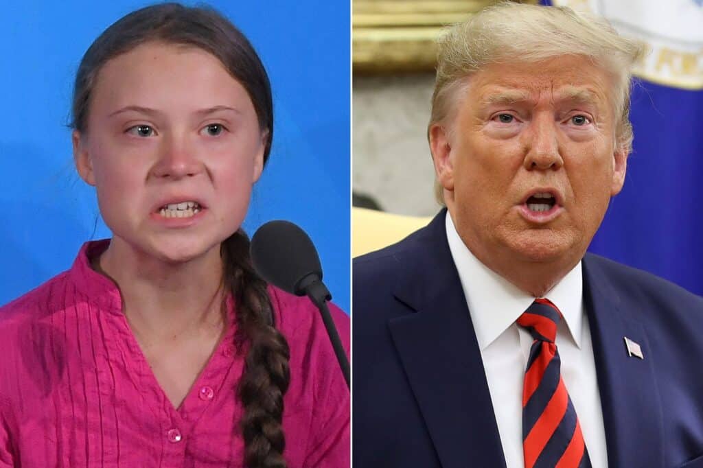 Greta Thunberg trolls Donald Trump as he leaves office.