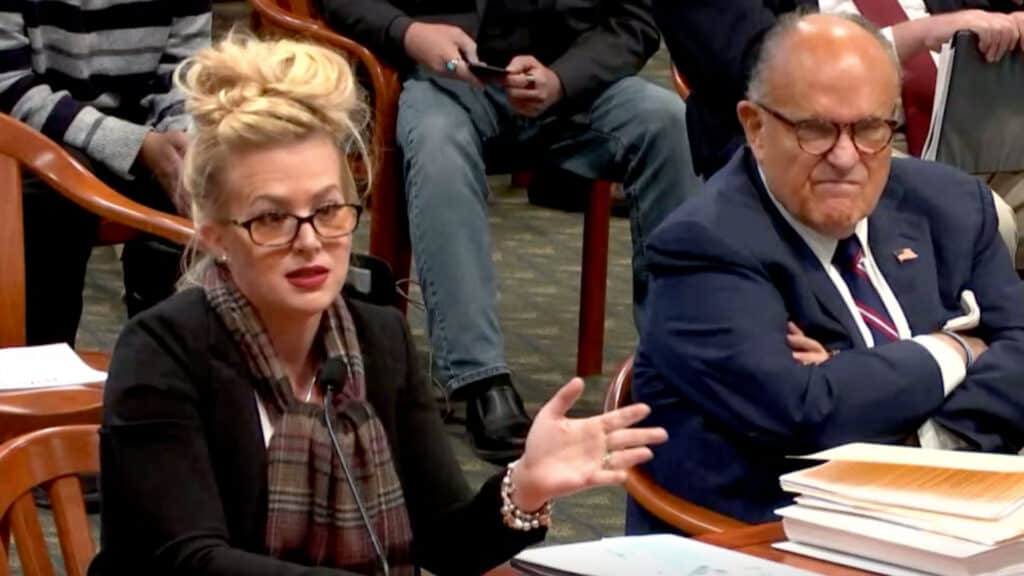 Giuliani star election witness says she is running for office.