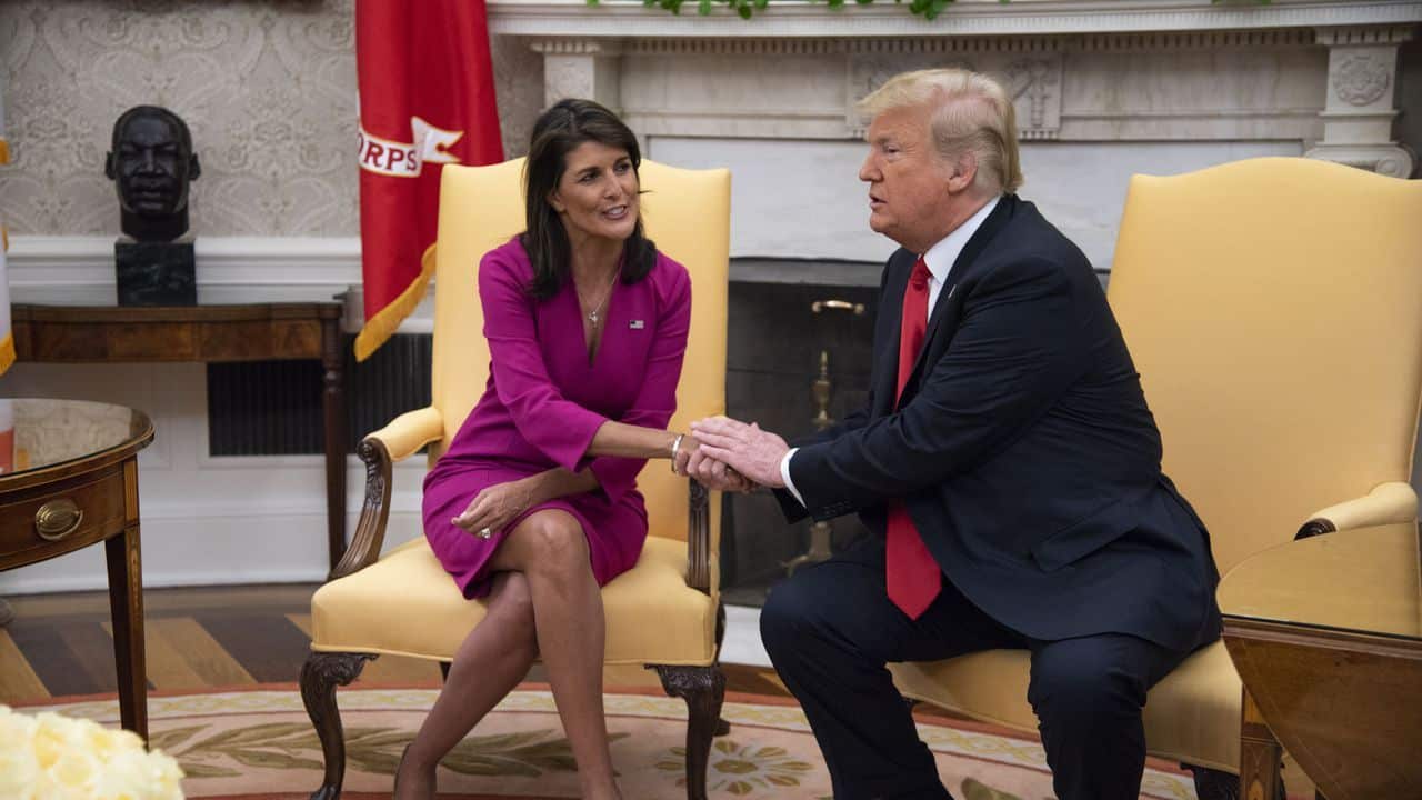 Nikki Haley blames the liberal media for the Republican Party identity crisis.