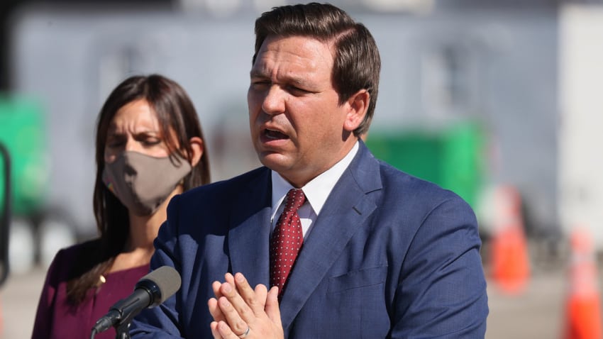 Ron DeSantis never wore a mask to the Super Bowl because he "had to watch the Bucs win"