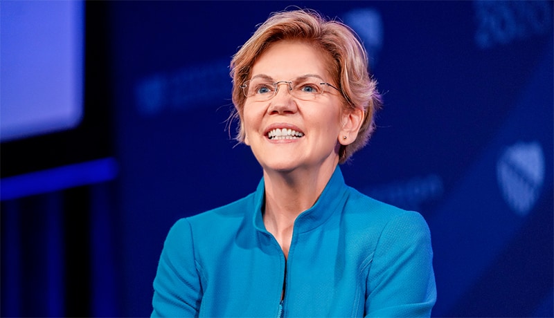 Elizabeth Warren posts video of her rallies in response to the Trump defense team painting her as an advocate for violent fights.