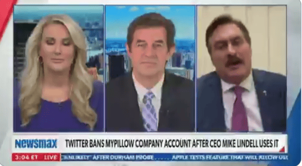 Newsmax anchor walks out of interview with Mike Lindell because the MyPillow CEO won't drop election fraud claims.