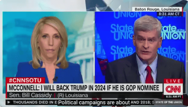 Sen. Bill Cassidy: Trump will not be the Republican Party nominee in 2024.