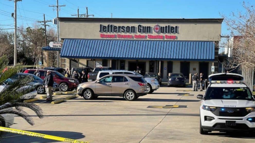 Three dead, two injured in gun store shooting in Louisiana.