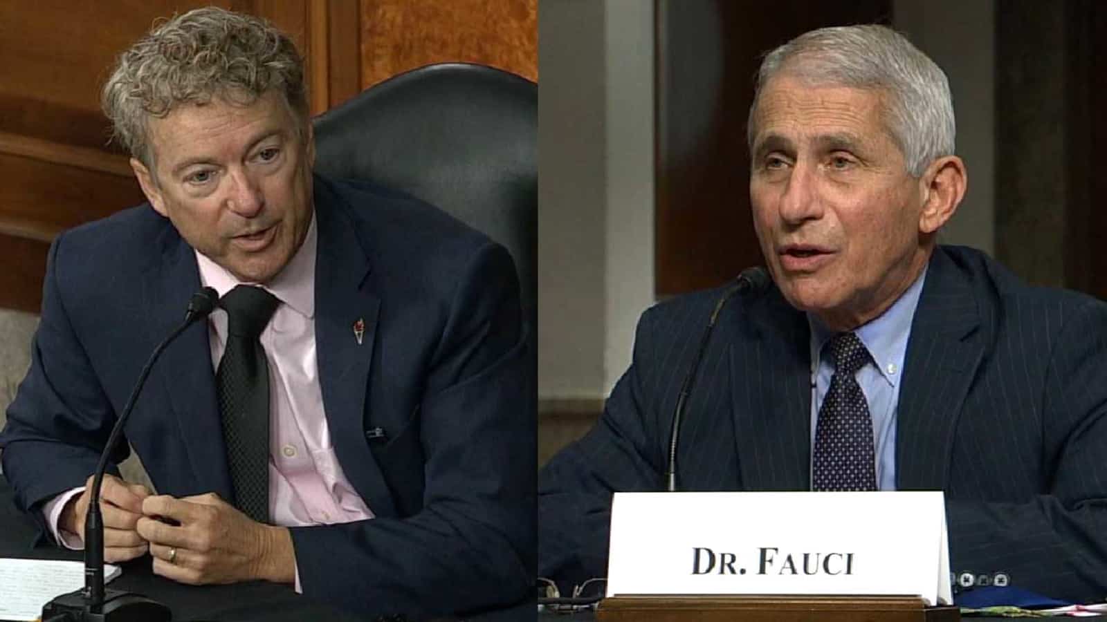 Dr. Fauci, Rand Paul clash over mask wearing at Senate hearing.