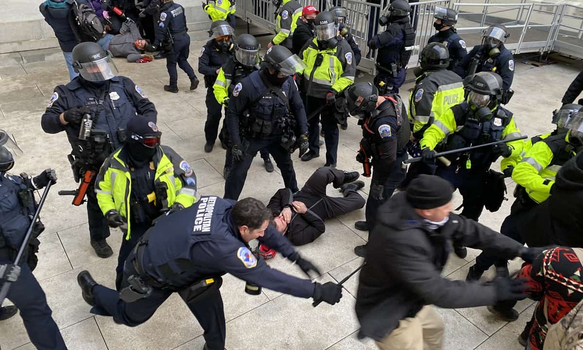 Two Capitol Police officers sue Donald Trump for inciting Jan. 6 riot.