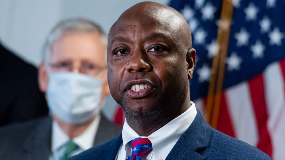 Tim Scott dodges question on whether he will accept 2024 election results.