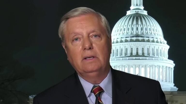 Lindsey Graham blasts Joe Biden for playing the “race card” in responding to Georgia election law.