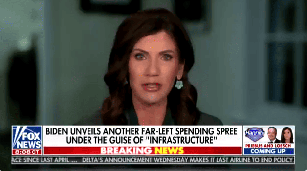 Kristi Noem is shocked that Biden's infrastructure plan is going to fund "housing and pipes".