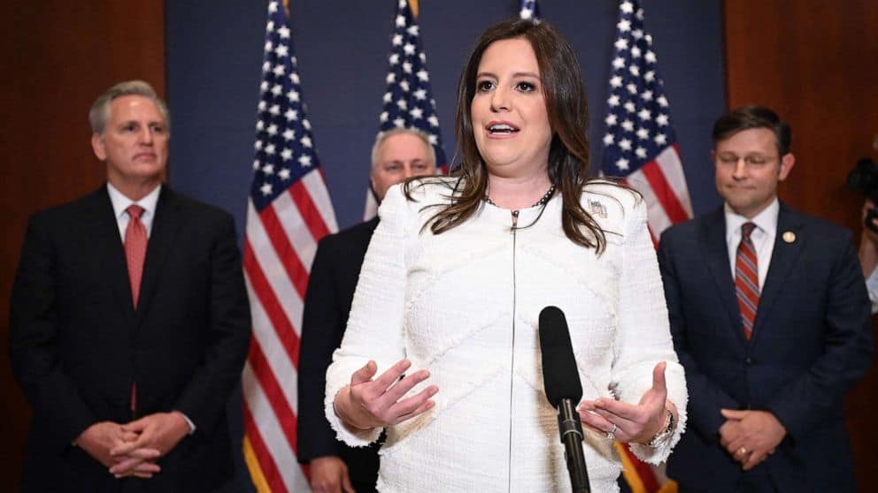 Elise Stefanik says Liz Cheney is "looking backwards."