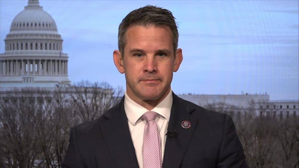 Rep. Adam Kinzinger slams Trump's "rally of a loser president"