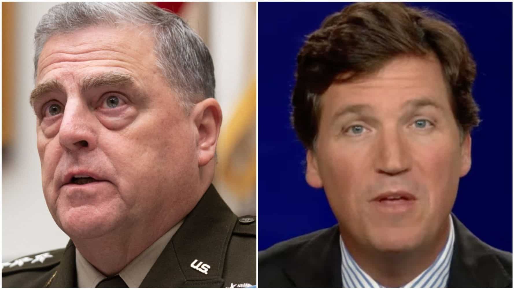 Tucker Carlson doubles down on his criticism of top U.S. general.