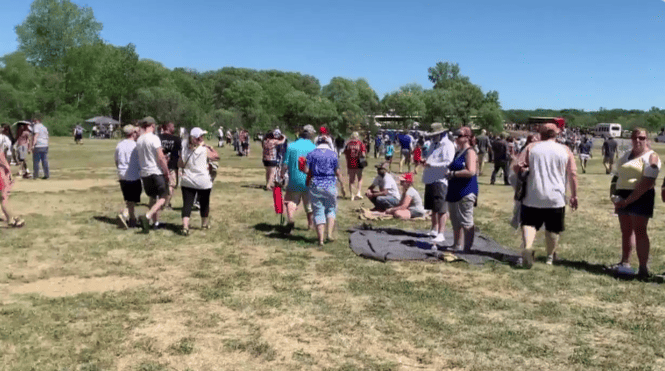 Trump supporters walked out of Mike Lindell's rally in the middle of his speech.