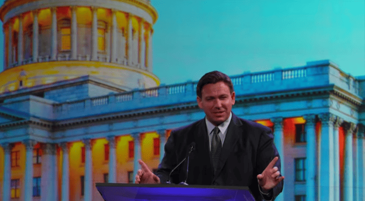 DeSantis mocks new CDC guidelines as covid cases surge in Florida.