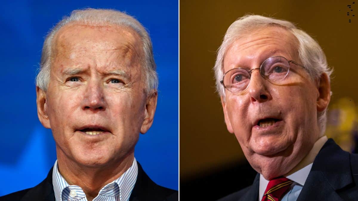 Biden jabs McConnell for 'bragging' about relief bill he voted against.