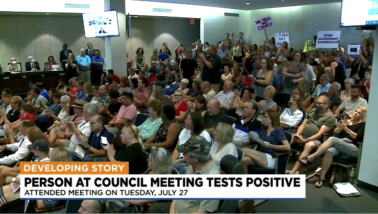 Attendee at St. Louis county council vote to overturn mask mandate tests positive for COVID.