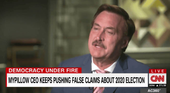 Mike Lindell loses it after CNN reporter debunks his election fraud claims: "I’ve spent millions!"