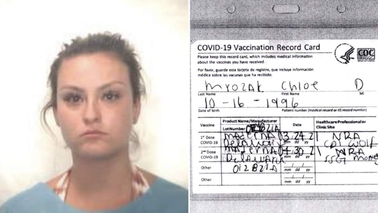 Woman arrested in Hawaii for fake vaccination card citing 'Maderna' shot.