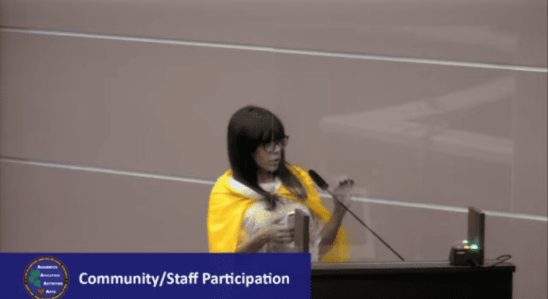 California school board president mumbles “f*ck you” after parent rails against masks and vaccine mandate at meeting.