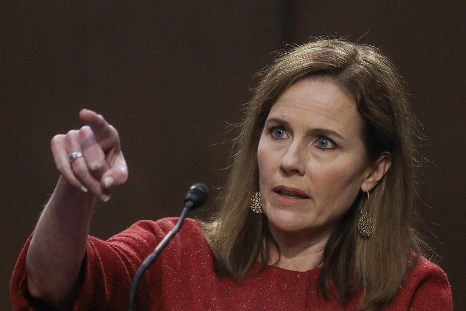 Amy Coney Barrett suggests forcing a woman to give birth is fine because she can give the child up for adoption.