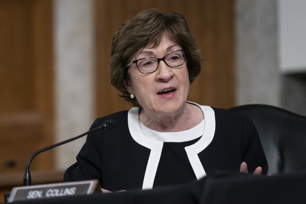 Susan Collins says Biden 'politicize the entire nomination process' by pledging to nominate a Black woman to the Supreme Court.